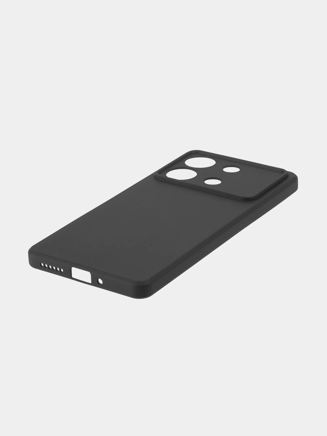 Черный чехол для Xiaomi Poco X6 Pro/ Redmi K70E силиконовый BROSCORP матовый/ прозрачный тонкий