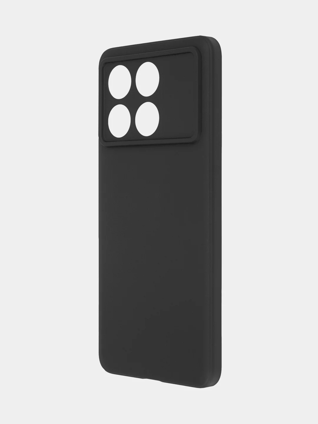 Черный чехол для Xiaomi Poco X6 Pro/ Redmi K70E силиконовый BROSCORP матовый/ прозрачный тонкий