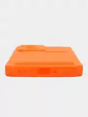 Оранжевый чехол для Xiaomi POCO F5 Pro (Поко Ф5 Про), с карманом для карт, прозрачный