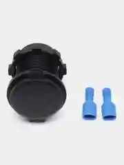 Белый розетка USB врезная с быстрой зарядкой автомобильная круглая, 12V-24V