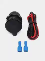 Черный розетка USB врезная с быстрой зарядкой автомобильная круглая, 12V-24V