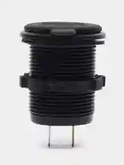 Белый розетка USB врезная с быстрой зарядкой автомобильная круглая, 12V-24V