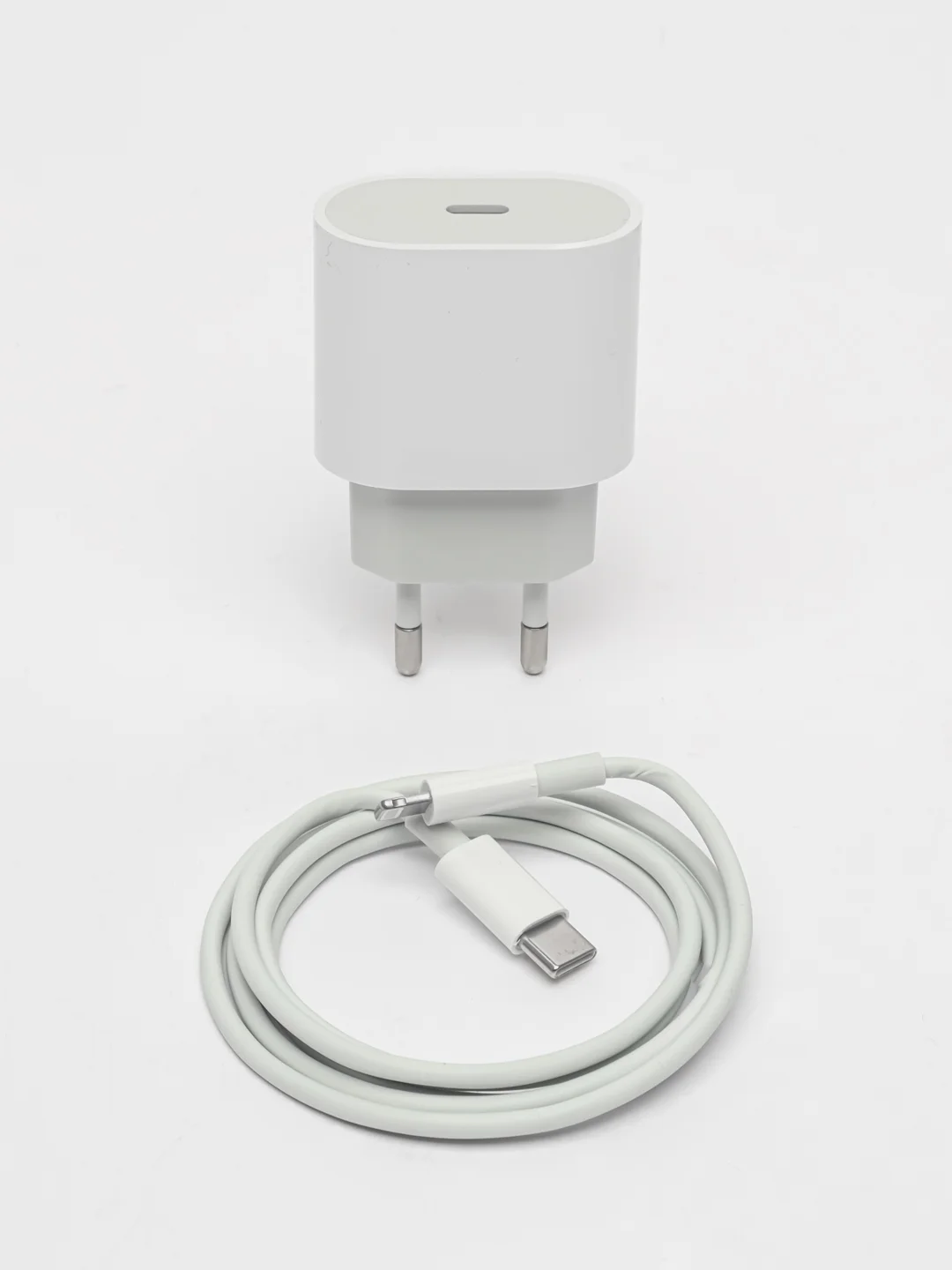 Белый блок питания для iPhone 35W, 20W c кабелем, Type-C, Type-C-Lightning, быстрая зарядка