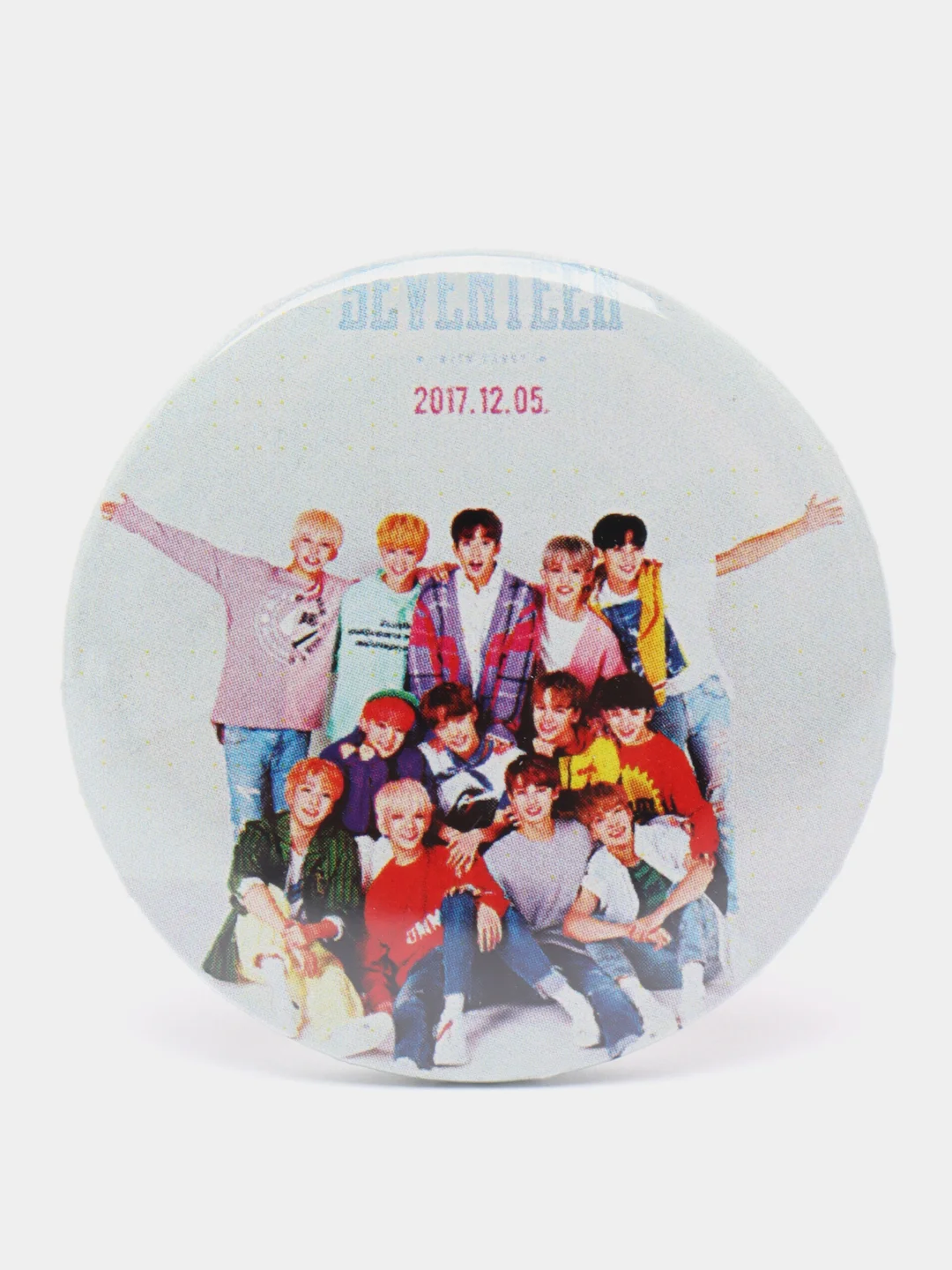 Серый значок Севентин, Seventeen, Kpop, кпоп, значок на рюкзак, металлический значок
