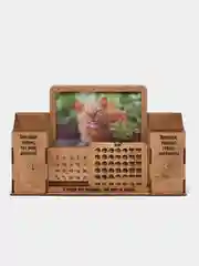 Органайзер настольный для канцелярии с фоторамкой "Кошкин дом"