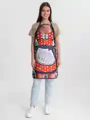 Багровый фартук кухонный подарочный оригинальный / подарок на любой праздник