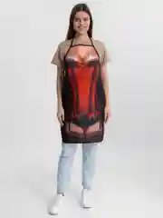 Красный фартук кухонный подарочный оригинальный / подарок на любой праздник