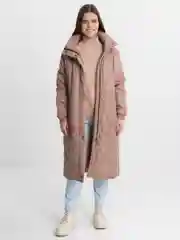Медный куртка женская удлиненная с поясом