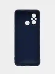 Синий силиконовый чехол Redmi 12C Redmi 11A Infinix Note 30i Realme C55, карбон с защитой камеры