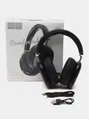 Черный наушники беспроводные Hoco W35 MAX Joy, полноразмерные, Bluetooth