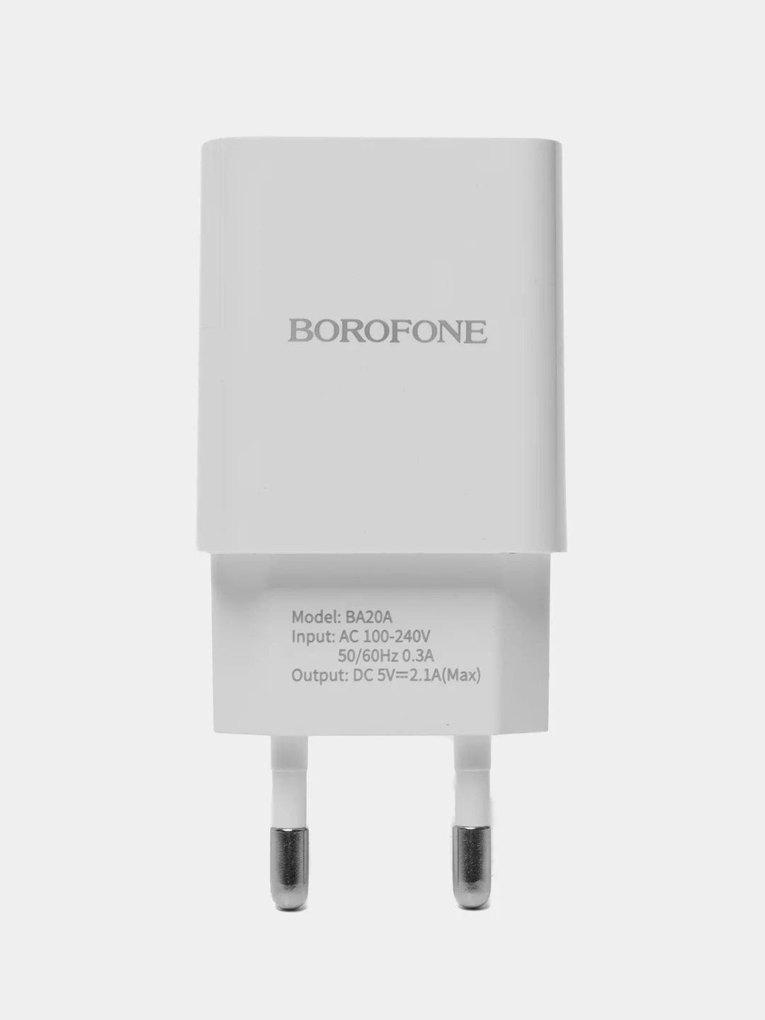 Белый зарядное сетевое устройство 2.1А С Кабелем 1 м Borofone BA20A зарядка на андроид