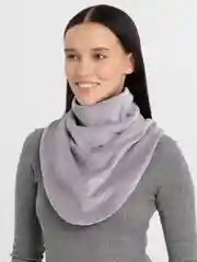 Бежевый манишка из велюра