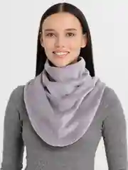 Серый манишка из велюра