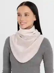 Бежевый манишка из велюра