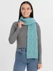 Бирюзовый ажурный палантин