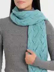 Белый ажурный палантин