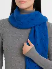 Синий ажурный палантин