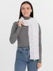 Белый ажурный палантин