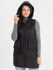 Терракотовый жилет утеплённый, женский, удлинённый