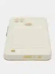 Белый силиконовый чехол для Realme C21 (Реалми С21), карманом для карт