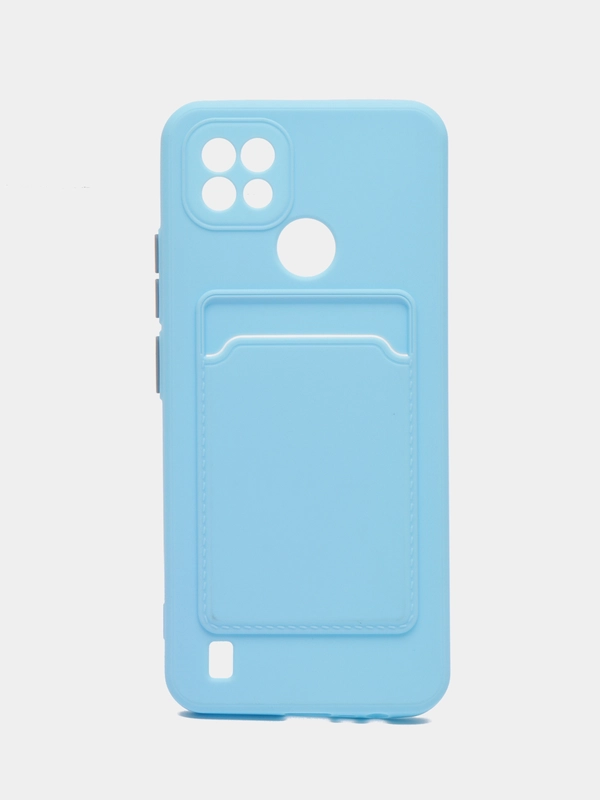Силиконовый чехол для Realme C21 (Реалми С21), карманом для карт