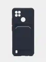 Морской силиконовый чехол для Realme C21 (Реалми С21), карманом для карт