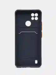 Морской силиконовый чехол для Realme C21 (Реалми С21), карманом для карт