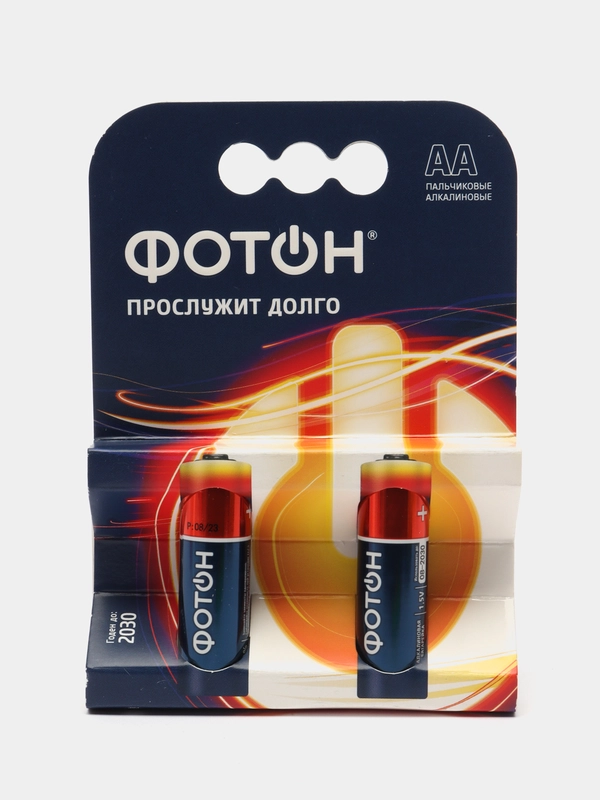 ФОТОН, алкалиновые батарейки, на блистере, АА, 2 шт