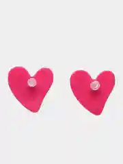Розовый серьги,бижутерия,сережки гвоздики,сережки сердечки,ромб,крупные,сердце матовое красное
