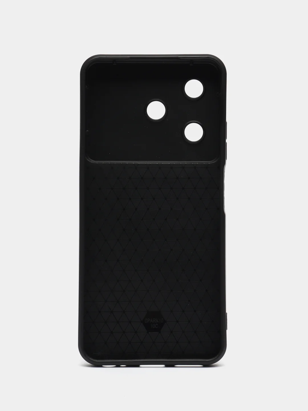 Черный чехол Tecno Spark 10 / 10C, Спарк 10С противоударный, с металлической подставкой кольцом