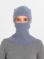 Серый балаклава осенняя зимняя женская из трикотажа