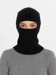 Черный балаклава осенняя зимняя женская из трикотажа