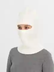 Белый балаклава осенняя зимняя женская из трикотажа