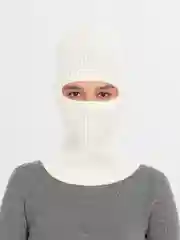 Белый балаклава осенняя зимняя женская из трикотажа