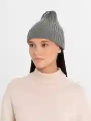 Серый шапка бини женская