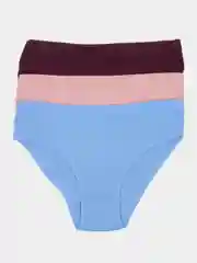 Бордовый трусы женские, набор 3 шт