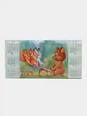 Коралловый меланж настольный перекидной календарь "Домик", на ригели, 100*135 мм, 200*135 мм, 210*120 мм