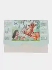 Коралловый меланж настольный перекидной календарь "Домик", на ригели, 100*135 мм, 200*135 мм, 210*120 мм