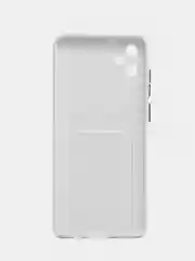 Белый силиконовый чехол Samsung Galaxy A05 (Самсунг Галакси А05) с карманом для карт, прозрачный