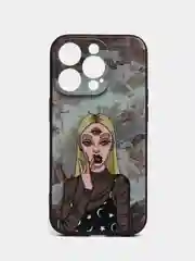 Пудровый чехол для iPhone 15/14/13/12/11/Pro/Max/Mini/Plus/Xr/Xs/X/7+/8/SE, с принтом