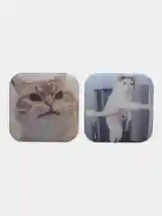 Парные 3D стикеры с котиками, парные наклейки, парные наклейки на телефон, котики, коты
