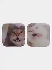 Парные 3D стикеры с котиками, парные наклейки, парные наклейки на телефон, котики, коты