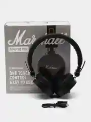 Черный беспроводные блютус наушники Marshall Major VIIX  - полноразмерные, AUX, с микрофоном