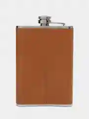 Светло-бежевый подарочная сувенирная фляжка 8,5oz (250мл) на 23 февраля