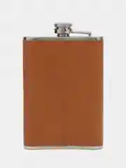 Светло-бежевый подарочная сувенирная фляжка 8,5oz (250мл) на 23 февраля
