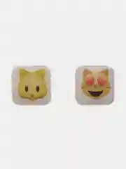 Горчичный парные 3D стикеры с котиками, парные наклейки, парные наклейки на телефон, котики, коты