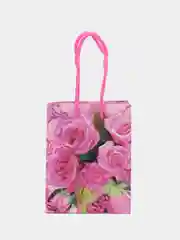 Розовый пакет подарочный/Бумажный/Ламинированный/Картоный пакет для подарка