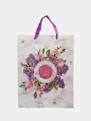 Белый пакет подарочный/Бумажный/Ламинированный/Картоный пакет для подарка