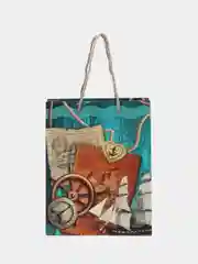 Песочный хаки пакет подарочный/Бумажный/Ламинированный/Картоный пакет для подарка