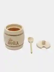 Бочонок для мёда с деревянной ложкой, липовый